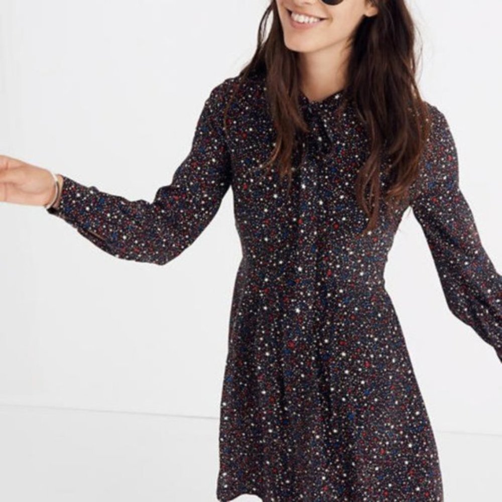 Madewell Balsalm Pussy Bow Star Dress Size 4